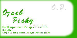 ozseb pisky business card